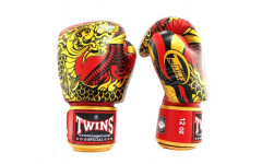 Боксерские перчатки Twins Special FBGVL3-52 Dragon red gold 14 oz