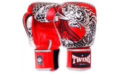 Боксерские перчатки Twins Special FBGVL3-52 Dragon red silver 16 oz