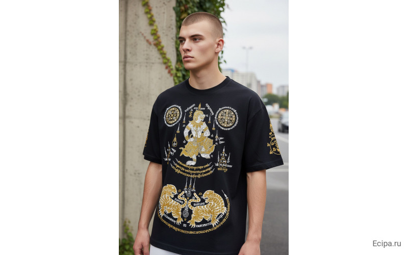 Футболка Тайский бокс Hanuman Gold L