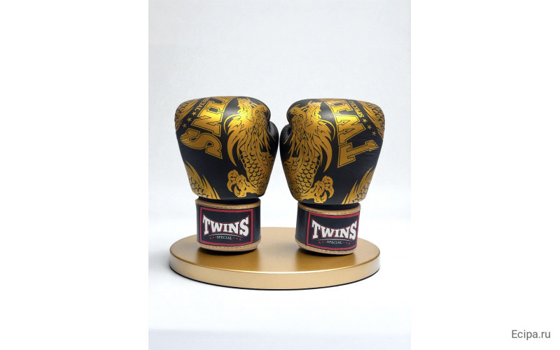 Боксерские перчатки TWINS FBGVL3-49 black gold 12 oz